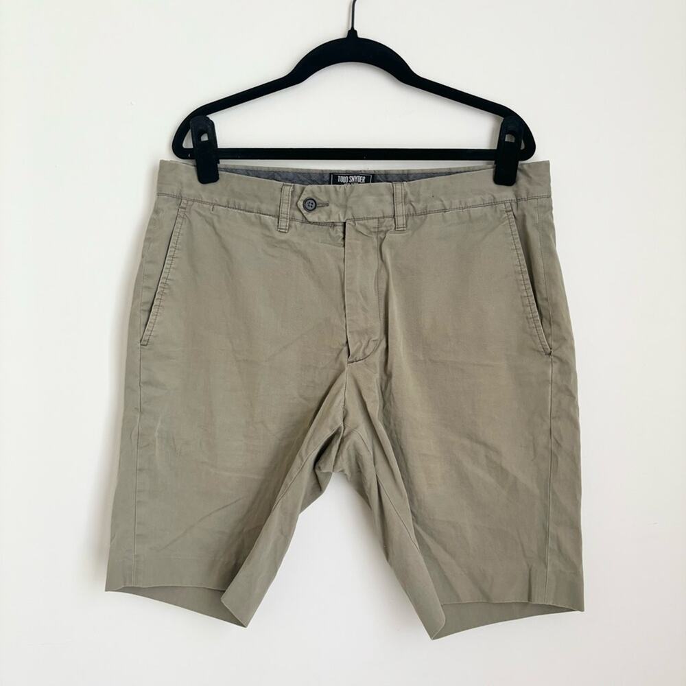 todd snyder - men’s hudson short 9” chino everyday twill pockets tan grey